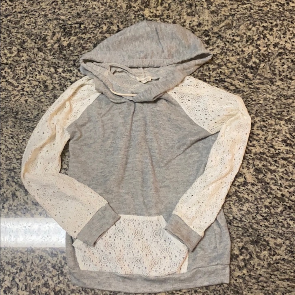 Jacket lace sleeved hoodie American eagle